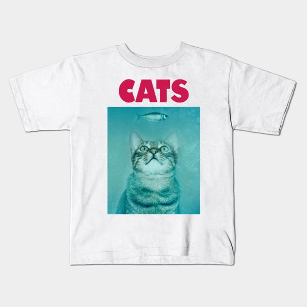 Cats Kids T-Shirt by Dellan